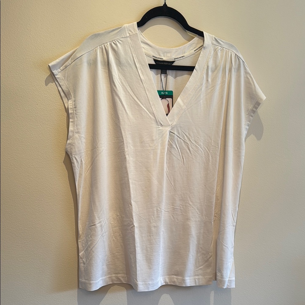Off-White Banana Republic V-Neck Top